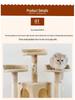 Best-Selling Large Wooden Cat Climbing Frame with Multi-Layer Scratching Platform - Top-Quality Pet Toy