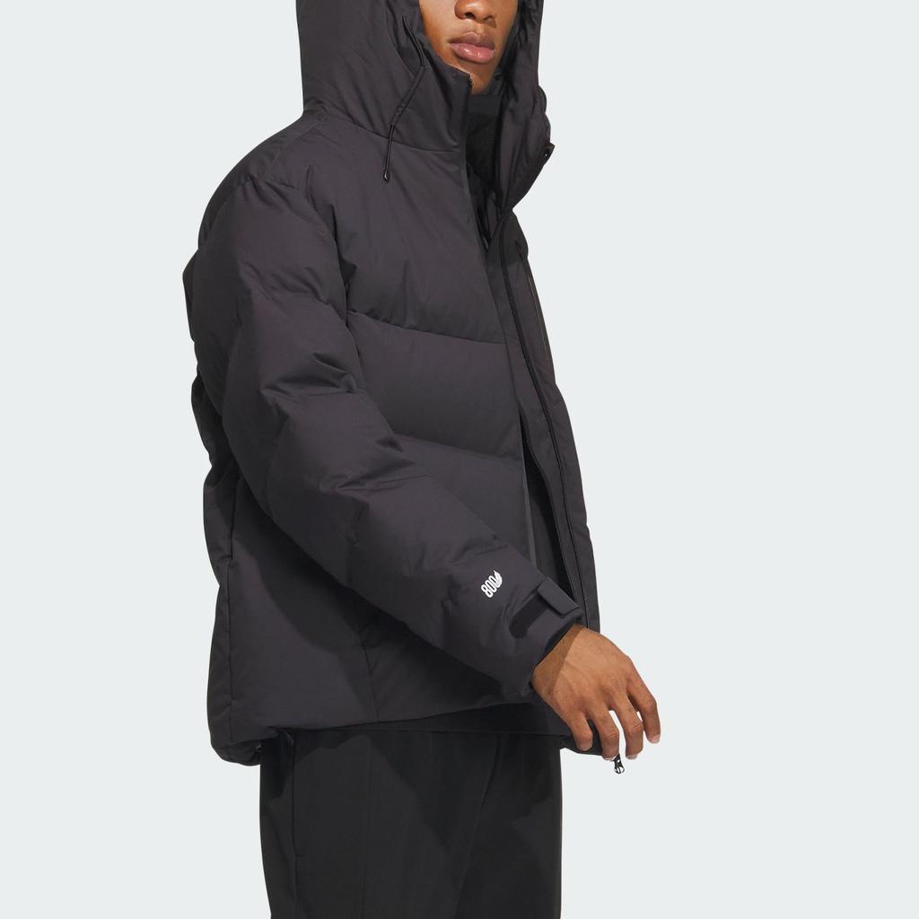 Adidas 800 Fill Solid Color Sports Casual Hooded Down Jacket Unisex Jacket Black IW0782