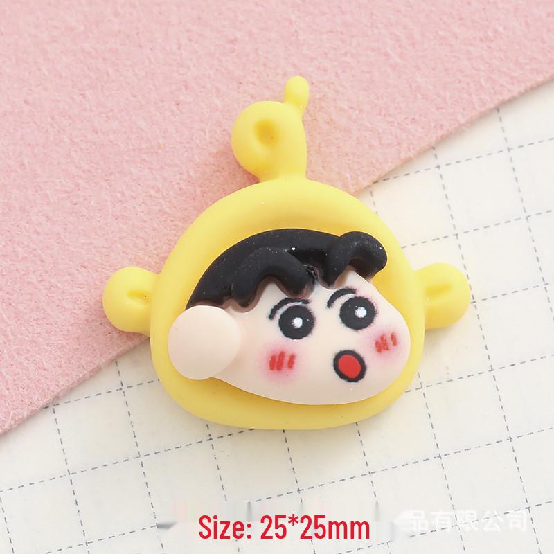 Cartoon Teletubbies & Shin-chan DIY Phone Case, Cup Stickers, and Hair Clip Accessories