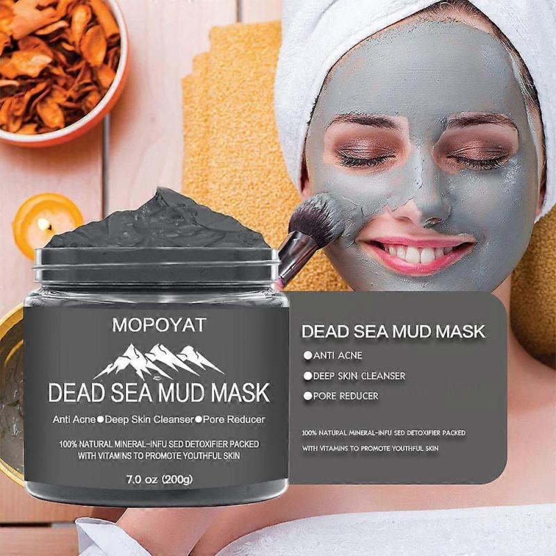 Dead Sea Mud Mask for Face and Body Infused with Eucalyptus - Spa Quality Pore Reducer for Acne, Blackheads and Oily Skin - Tightens Skin for A Health