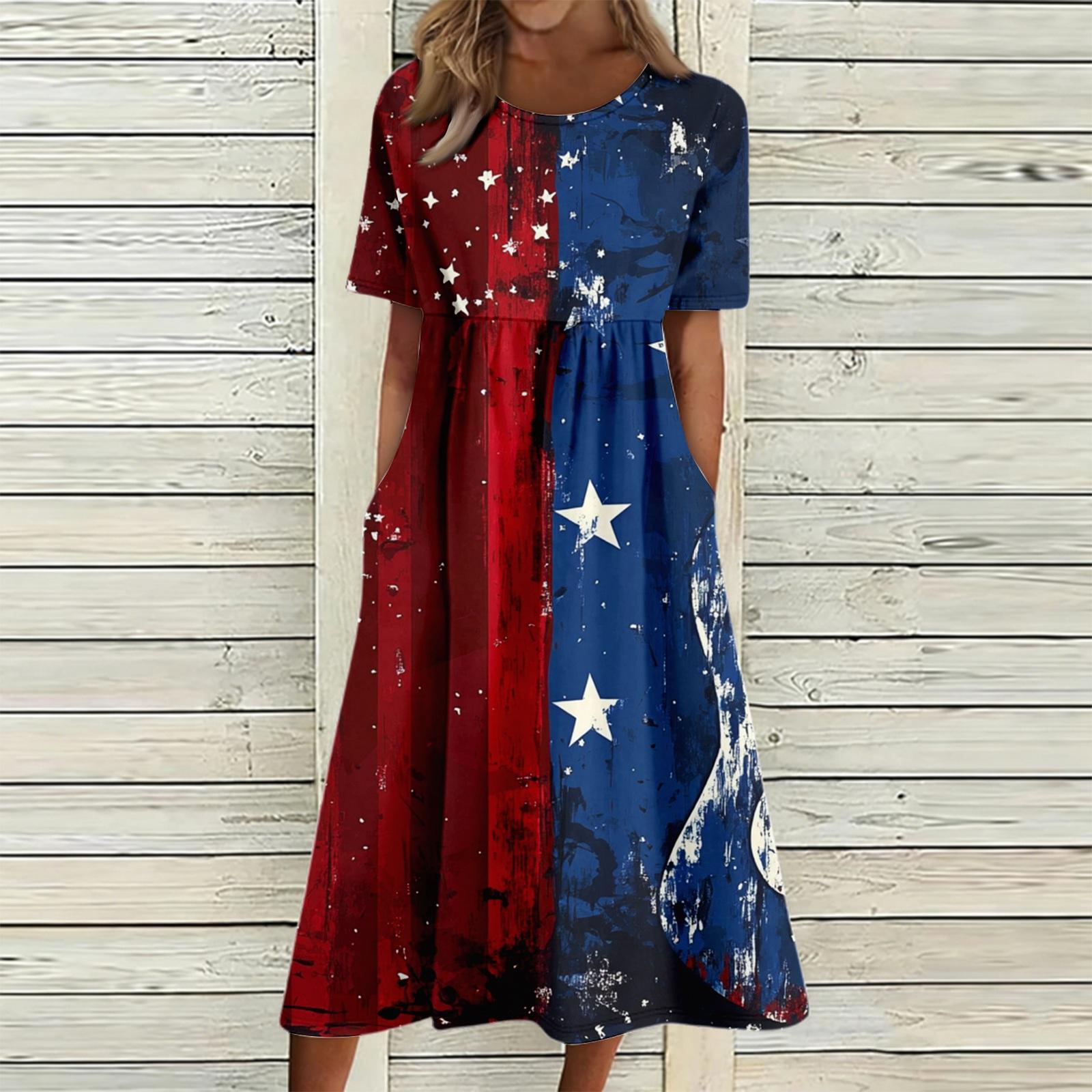

Ladies casual and fashionable round neck dress XL