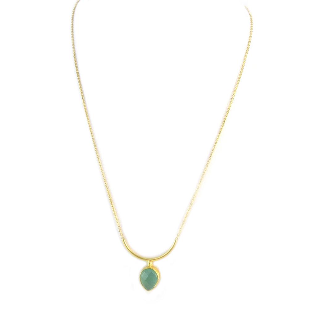 Les Trésors De Lily [P2305] - Gold-plated Artisanal Necklace 'Princesse Ottomane' Golden Green