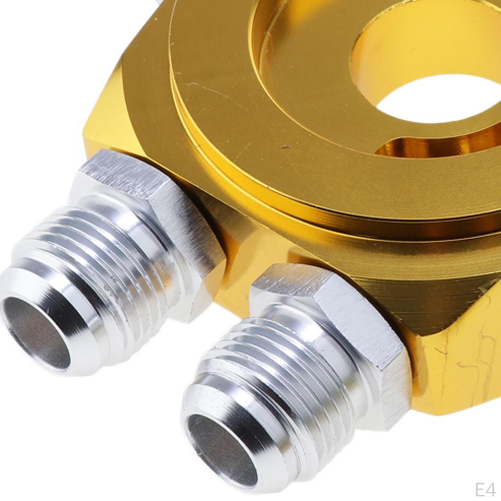 Design Car Oil Filter Cooler Sandwich Plate Adapter with 18NPT Sensor Insertion Port - 3/4-16 UNF,