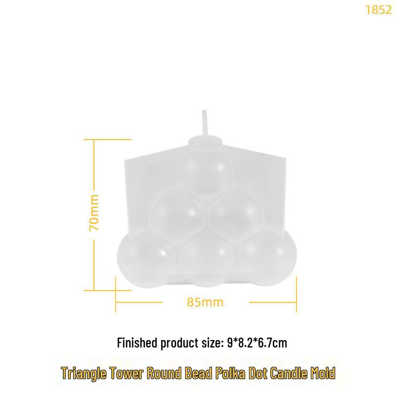 Poppy Polka Dot Faceted Candle Silicone Mold for DIY Crystal Epoxy Resin Beads