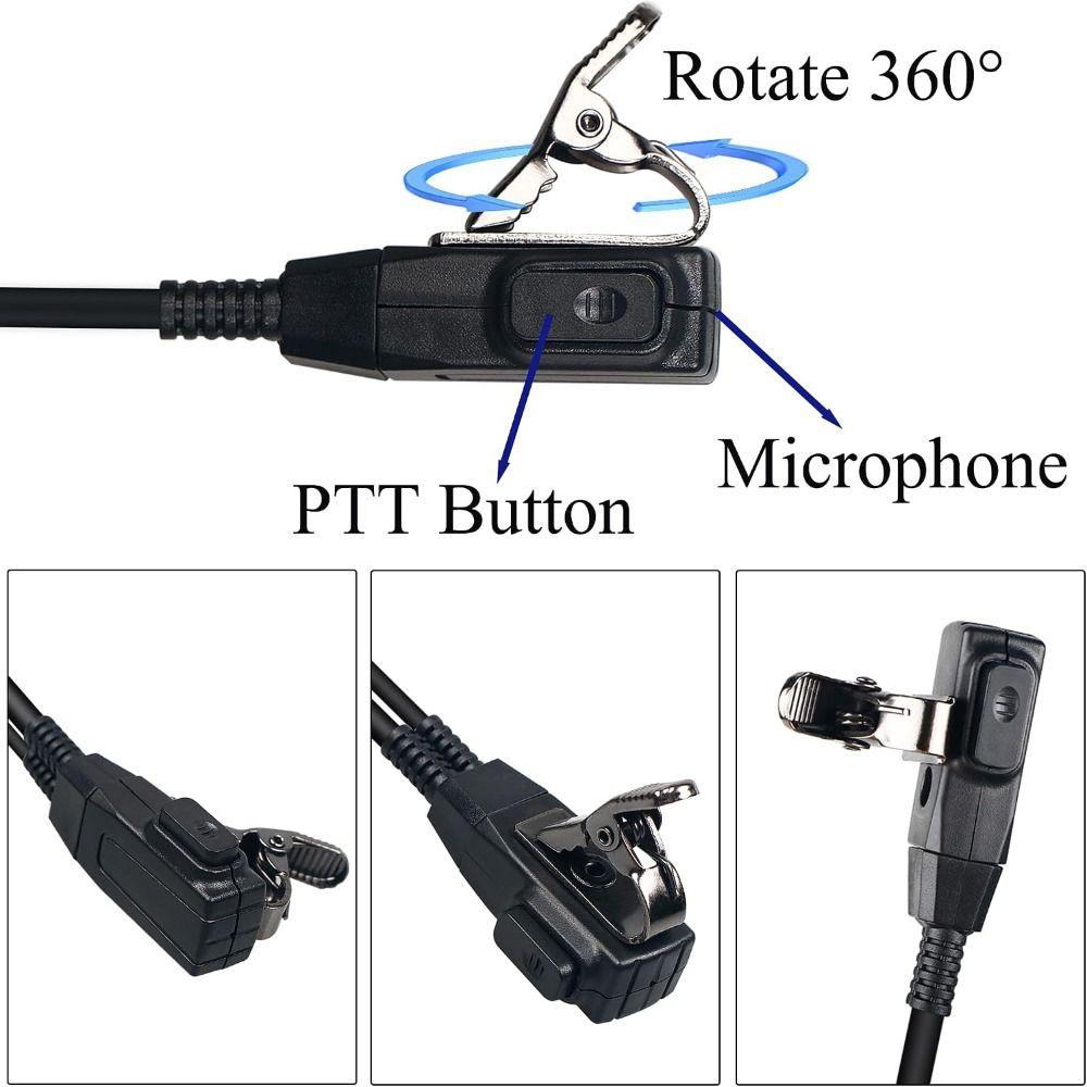 2 Pin Connector Acoustic Tube Earpiece Acoustic Tube Design PTT Headset  Walkie Talkies Supplies