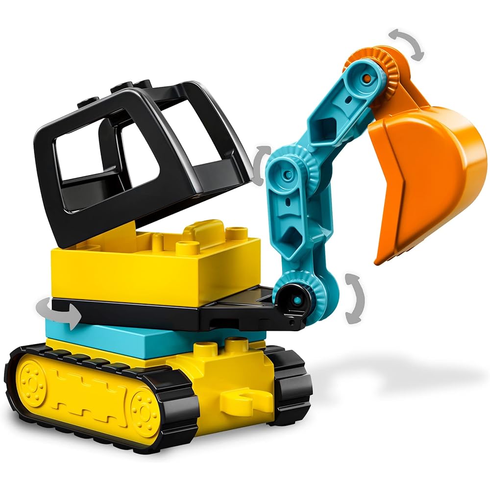 LEGO DUPLO Truck and Excavator Toy Set for Kids 1.5 To 4 Years Building Blocks Vehicle Playset 10931