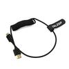 ZBLZGP 8K HDMI Type HDMI Braided Compatible with Canon and Blackmagic Pocket Cinema Cameras HDMI to Black Cable, A, 2.1, Coiled, Right/Left Angle,