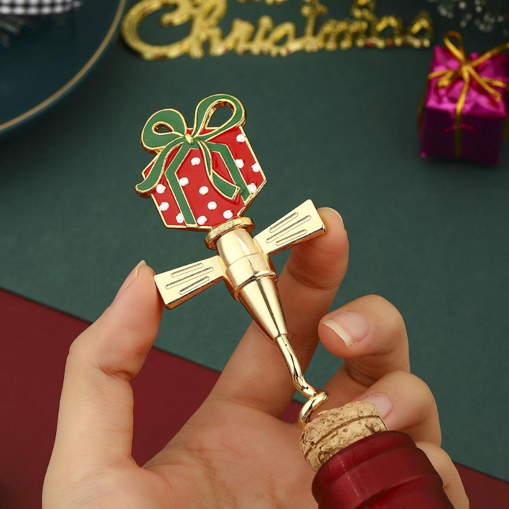 Christmas Alloy Wine Bottle Opener Bear Puppy Shape Red Pourer Xmas Kitchen Red Wine Openers Party Table Decoration Tools