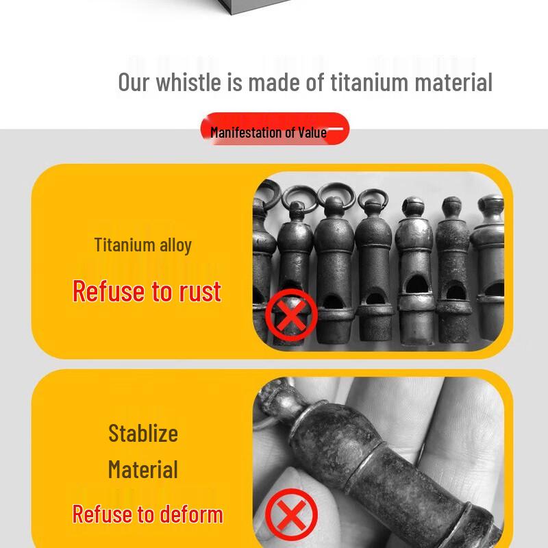 Titanium Alloy EDC Survival Whistle