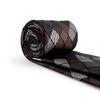 [S&W SHLAX&WING] Men's Check Tie, Mocha Brown Gray, Suit Accessory, Business, Wedding, Long, 160cm