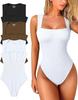 European And American Sports Vest Ribbed U-Neck Sleeveless Vest Tight Onesie Sportswear Women