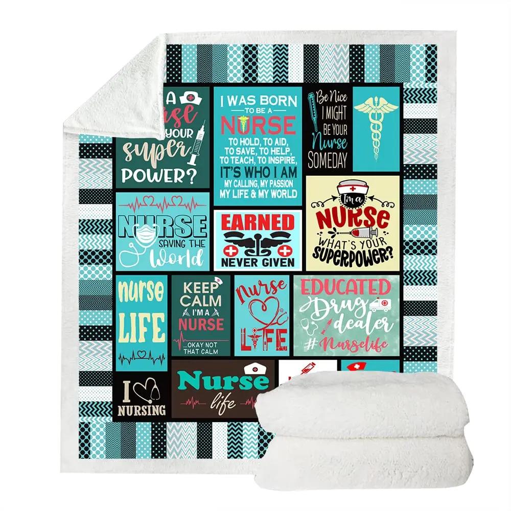 Nurse Gift Blanket Soft Flannel Blanket Nurse Graduation Gift Blanket