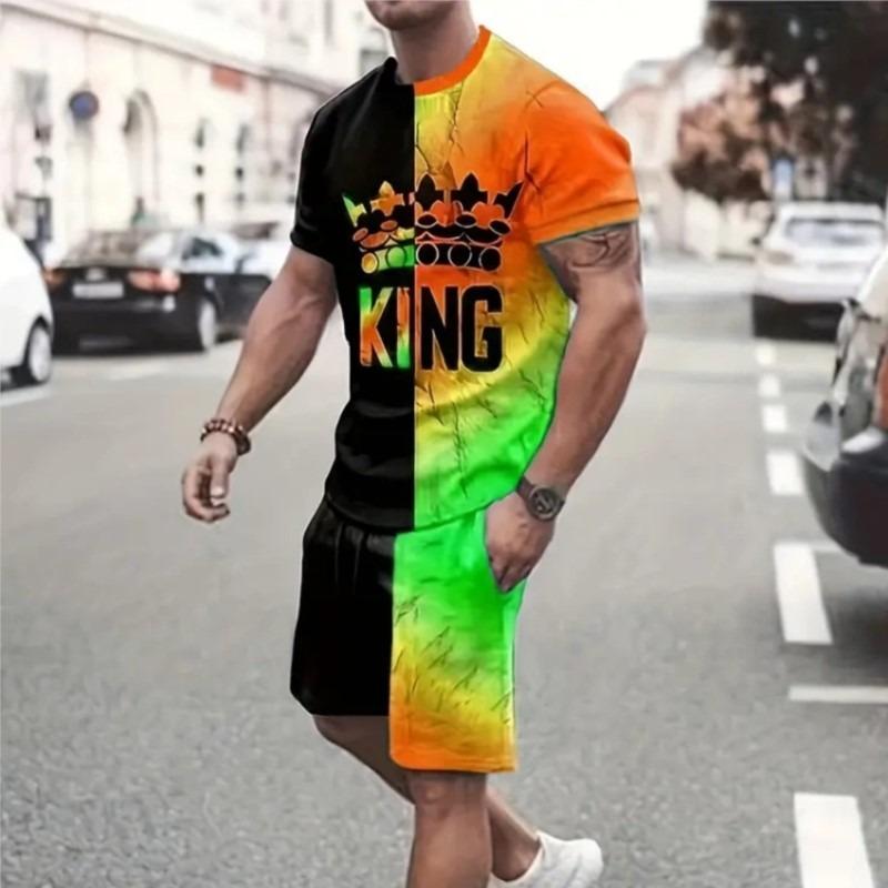 Fashionable men s short sleeved suit with fun S