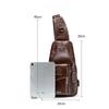 Genuine Leather Chest Bag Men Fashion Style Casual Straddle Bag Business Large Capacity Multifunctional Shoulder Bag