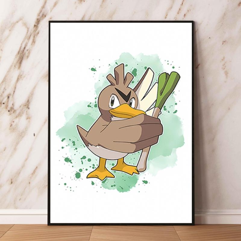 Canvas Art Watercolor Themed Walls Painting Pokemon Snorlax Comics Pictures Modern Home Waterproof Children Room Decor Gifts