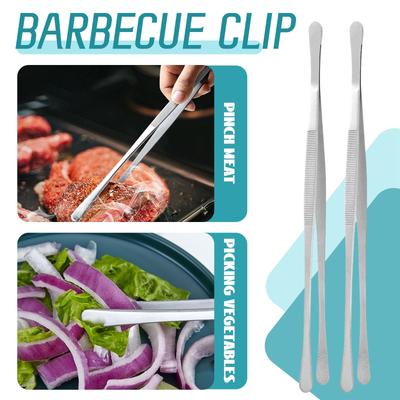 Stainless Steel Kitchen Tweezers, Barbecue Utensils, Meat And Vegetable Clips
