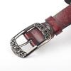 Belt directly from the manufacturer Women's leather cowhide belt Retro versatile embossed butterfly wide pants belt belt