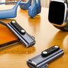Magnetic Type C to 2/4Pin Charging Adapter 7.62mm Distance with Blue LED Light for Bone Conduction Headsets Smartwatch