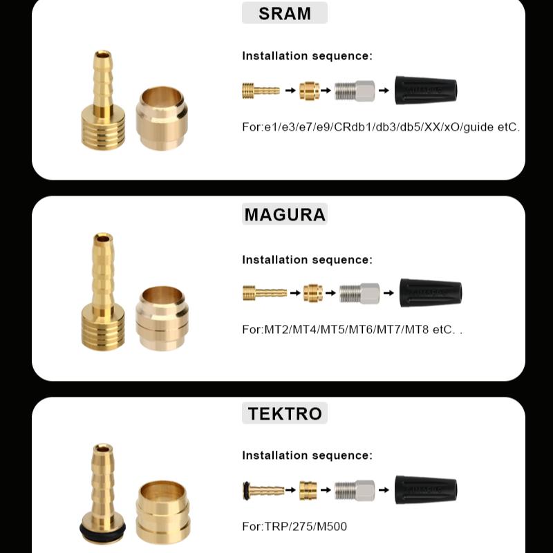 50 Set Bicycle Brake Olive Alloy Bike Hydraulic Disc Brake Needle Olive Connect Inserts For SHIMANO BH90 BH59 SRAM MAGURA TEKTRO