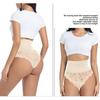 Women High Waist Tummy Control Underwear Lace Panties Female Pants Solid Color Transparent Intimates Slimming Shapewear Lingerie