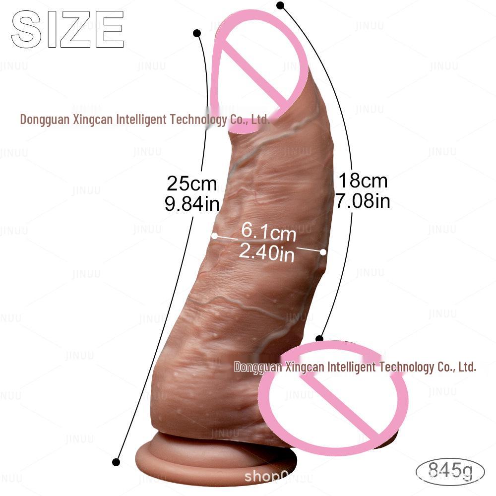 Silicone Cross-Dressing Dildo for Female Manual Masturbation
