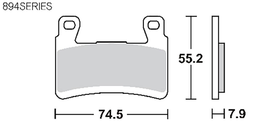 KITACO SBS Brake Pad 894HS Sinter Metal NINJA ZX-6R 777-0894020