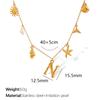New Arrival Gold Boho Ocean Conch Starfish Shell Charm Necklace Stainless Steel A-Z Alphabet Initial Letter Beach Necklace Women