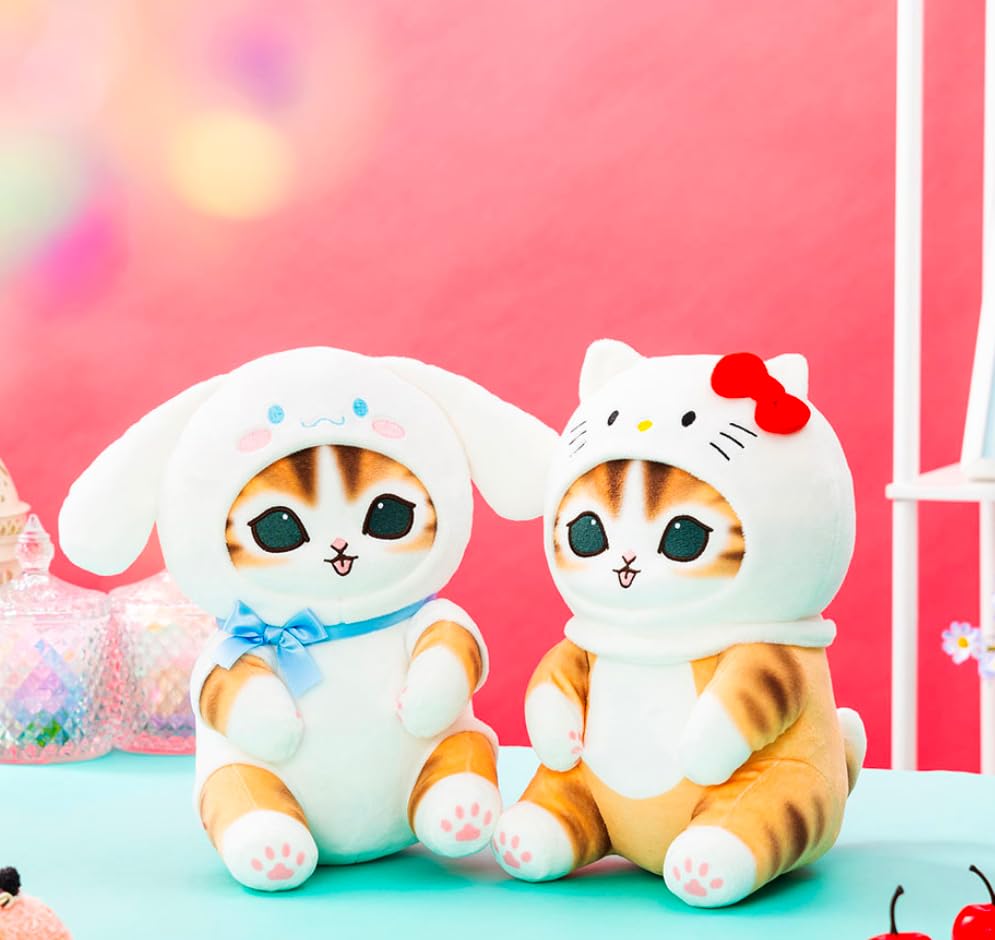 Official Nyanko Collaboration Big Plush Mascot Shark Nyan 24cm Merchandise, Approx. (Cinnamo)