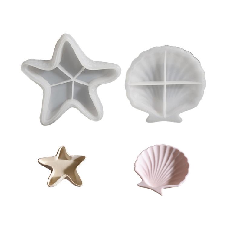 

Easy Release Jewelry Organiser Mold Shell and Starfish Shaped Storage Box Mould Jewellery Case Crafting Supplies 1