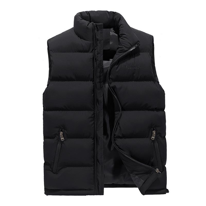 Large Size Casual Men's Vest Men's Slim Fit 2025 Hot Sale Autumn and Winter Warm Feather Cotton Vest
