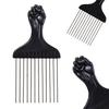 Fashion Professional Salon Use Black Fist Metal African Hair Pik Afro Hair Comb