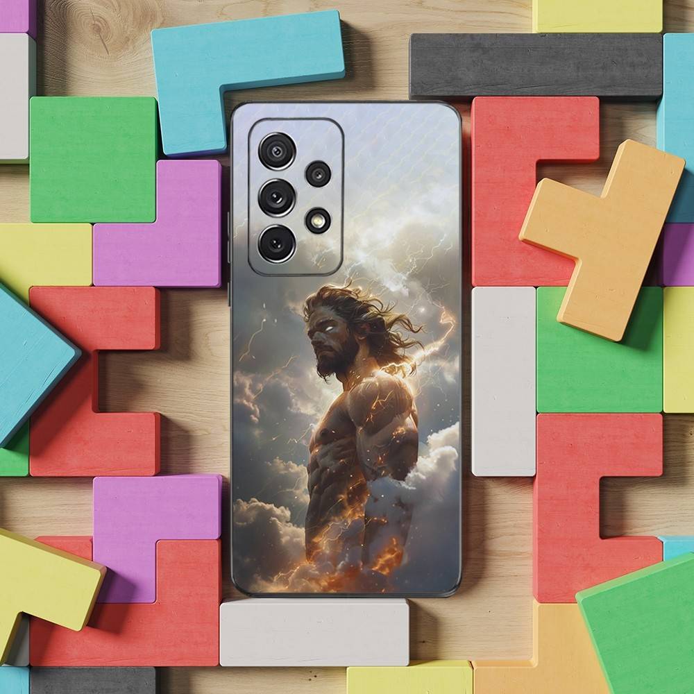 

Greek God King Zeus Phone For Samsung S22,S25,S24,S23,Ultra,FE,Plus,S21,S20,S10,S9,Lite,Soft Silicone Black SamsungS20lite