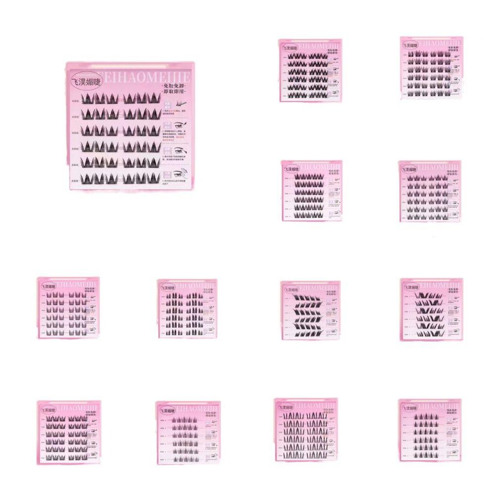 Makeup Self-adhesive Lash Clusters Sweet Glue Free Fake Lashes  Grafting Lashes