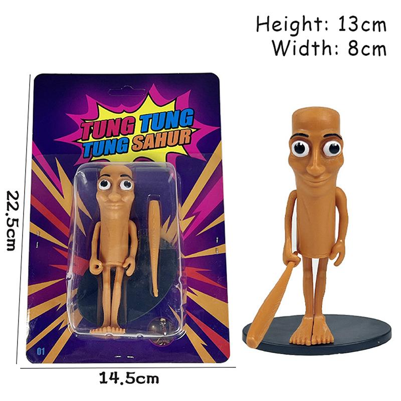 Tung Tung Tung Sahur Tralalero Tralala 3D Printed Toys Bombardiro Crocodilo Italian Brainrot Figurine Anime Dollhouse Miniatures
