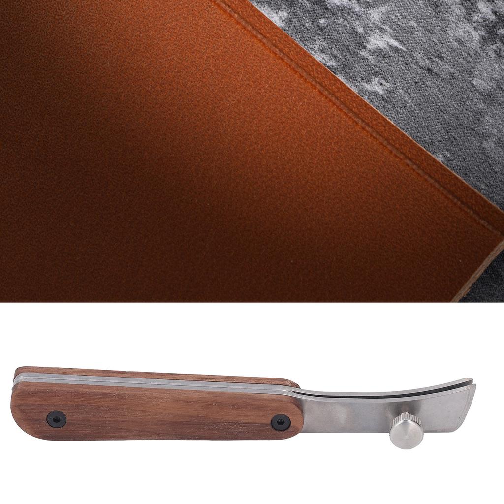 Lederkanten-Rillenformer, 304 Edelstahlkopf, Holzgriff, Rillwerkzeug für Lederhandwerk, Maki