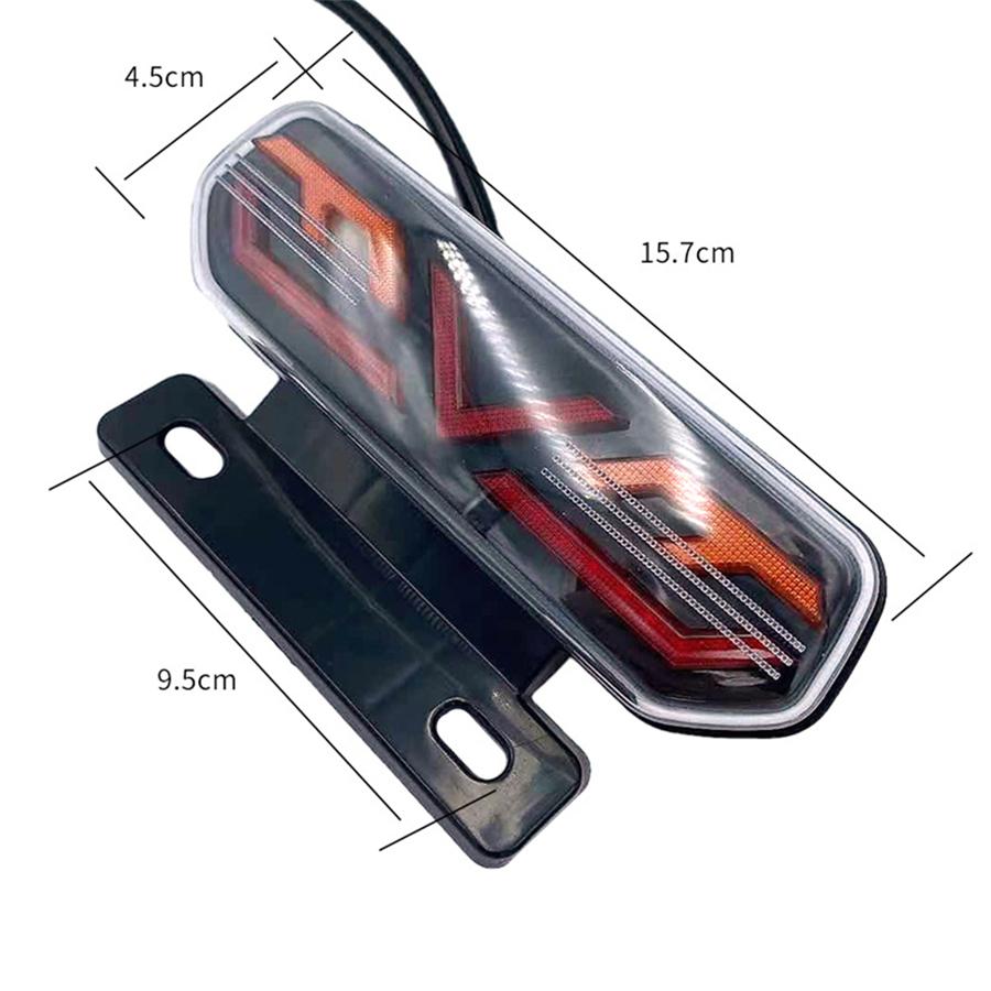 12V LED Motorcycle Rear Brake Tail Lamp Turn Signal Indicator Red Amber Light