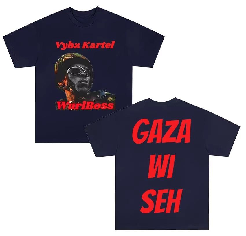 Rapper Vybz Kartels Meestverkochte Nieuwe Album T-shirt Unisex Modieus Retro 2026 Zomerprint Puur Katoen Korte Mouwen Top