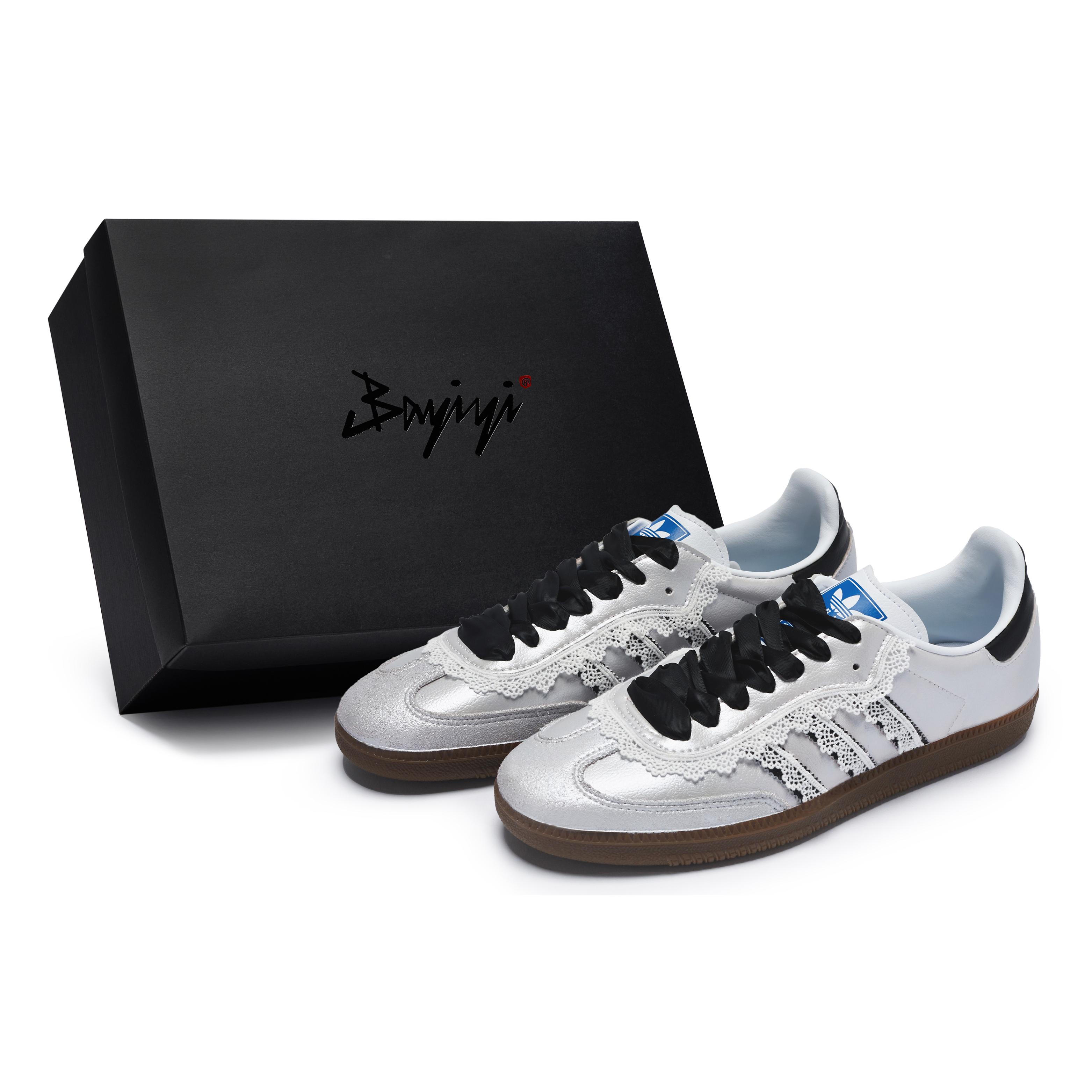 

Adidas Originals SAMBA OG German Army Trainers Unisex Low Top White/Black B75806(Team80-S-BOX) 40⅔