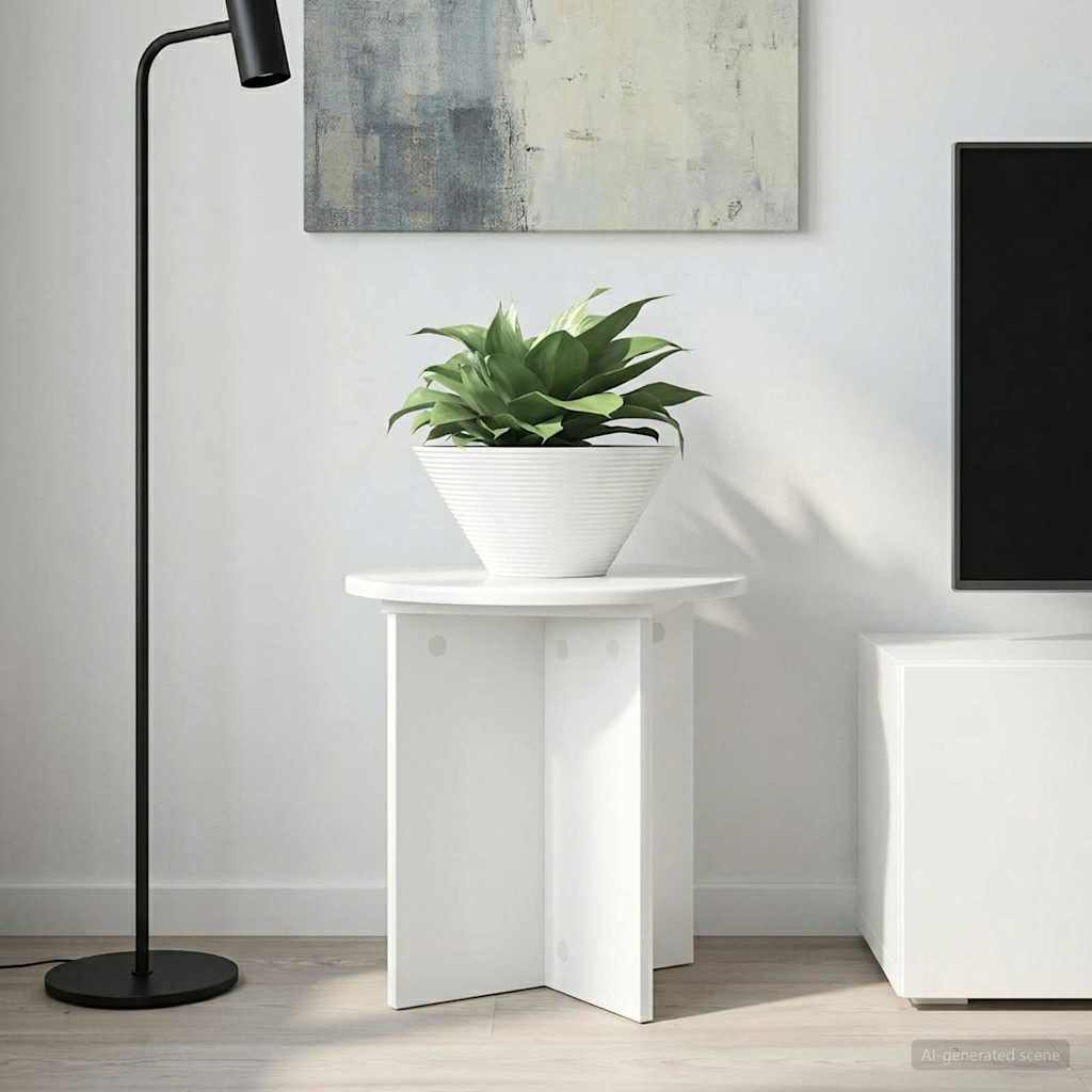 Plant Stand 2 Pcs Glossy White 40 X 40 X 40 Cm