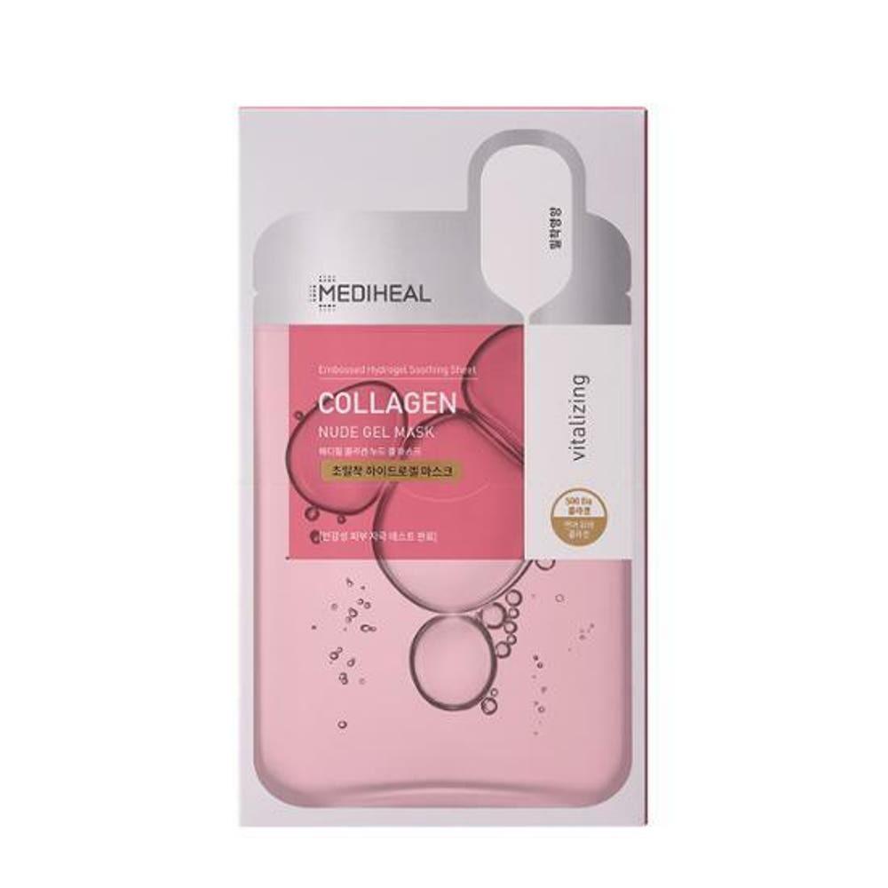 MEDIHEAL Collagen Nude Gel Mask Firming Elasticity Hydrogel Sheet Mask 10 Sheets