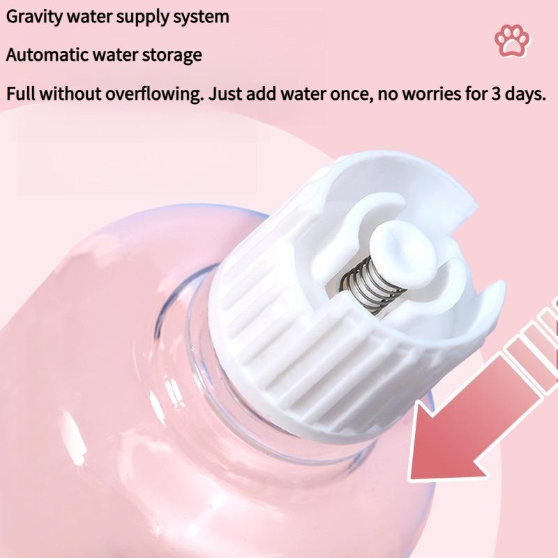 1SET cat bowl dog bowl cat food basin anti-knock automatic water dispenser feeder non-wet mouth pet bowl