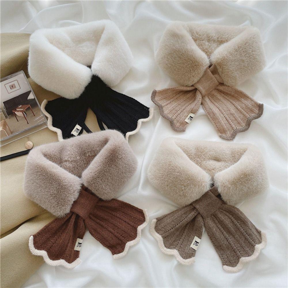 Knitted Scarf Plush Scarf Cashmere Shawl Warm Knitted Scarf Thicken Winter Cashmere Scarves  Women