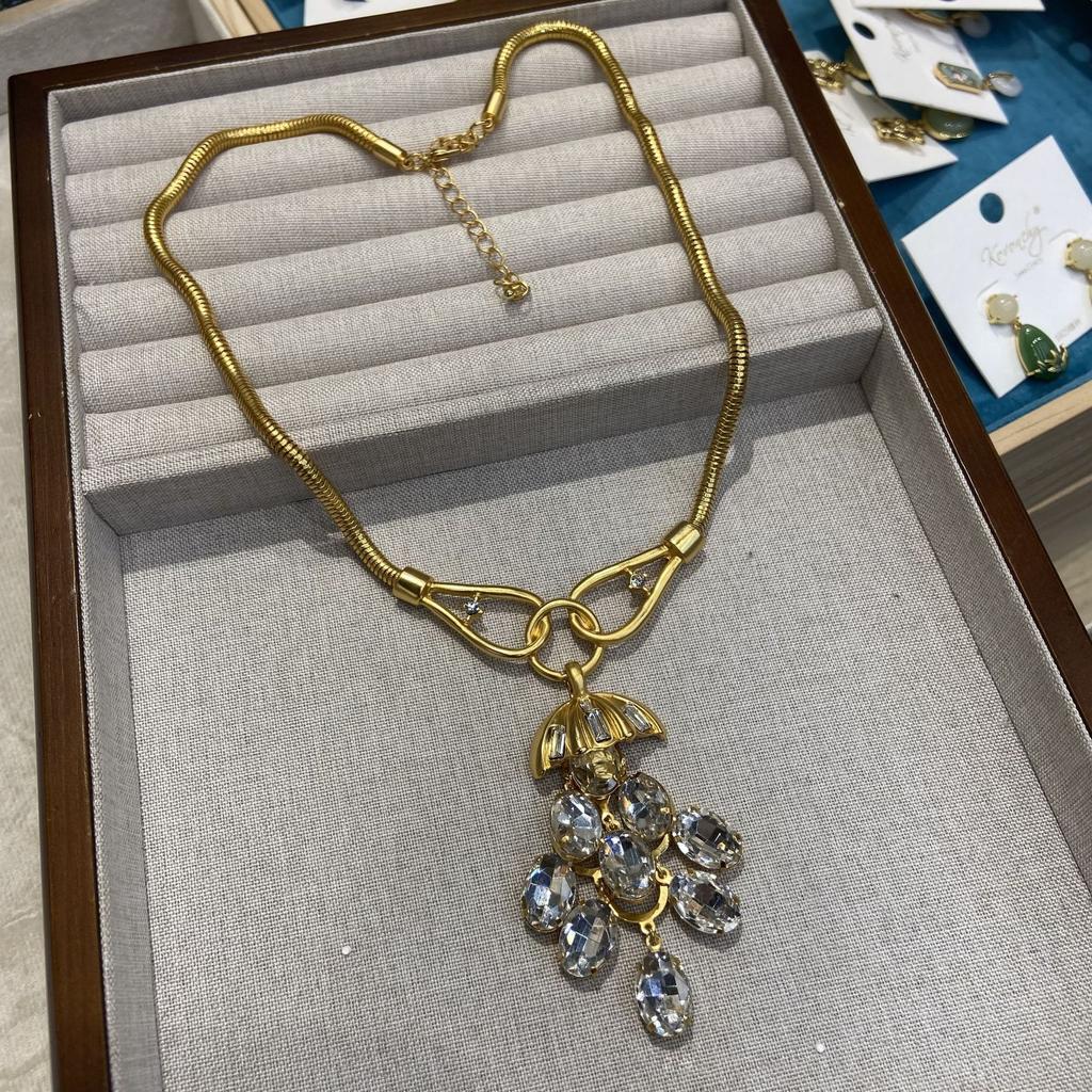 Orecchini Lunghi con Frange Completamente di Diamanti Stile Retrò Francese Wran Orecchini Pendenti di Alta Gamma alla Moda per Donna