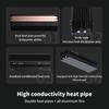Ssd-V3 2280 M.2 Dual Heat Pipe Solid State Drive Nvme Grille-Type All-Aluminum Vest High-Efficiency Heat Sink Gaming Accessories