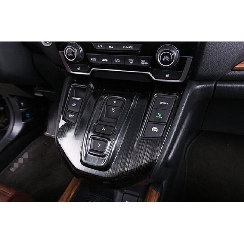 For Honda CRV CR-V Hybrid 2017- Black Titanium Console Gear Shift Panel Trim