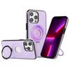 For iPhone 13 Pro Max Case Magnetic Kickstand PU Leather Coated PC+TPU Phone Cover