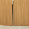 Floral Embossed Silver Tone Walking Cane Gentleman's Detachable Black Wooden Stick
