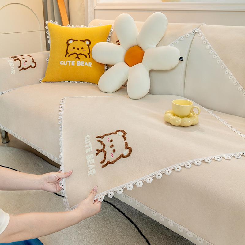Almofada de Sofá Desenho Animado Universal para Quatro Estações Capa de Almofada de Sofá Antiderrapante Nova Capa de Almofada Toalha Capa de Almofada