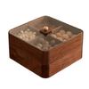 Solid Wood Compartmented Snack and Candy Box - Round Corner Wedding Decoration Gift