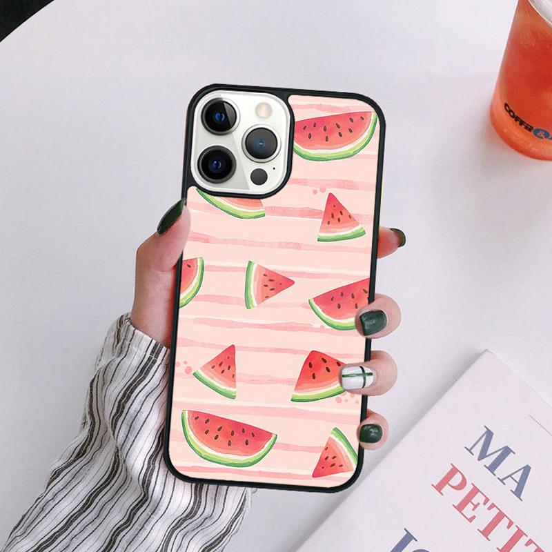 Cute Summer Fruit Watermelon Phone Case For iPhone 17 Air 14 13 12 16Pro Max 15  Plus Max Cover Shell coque
